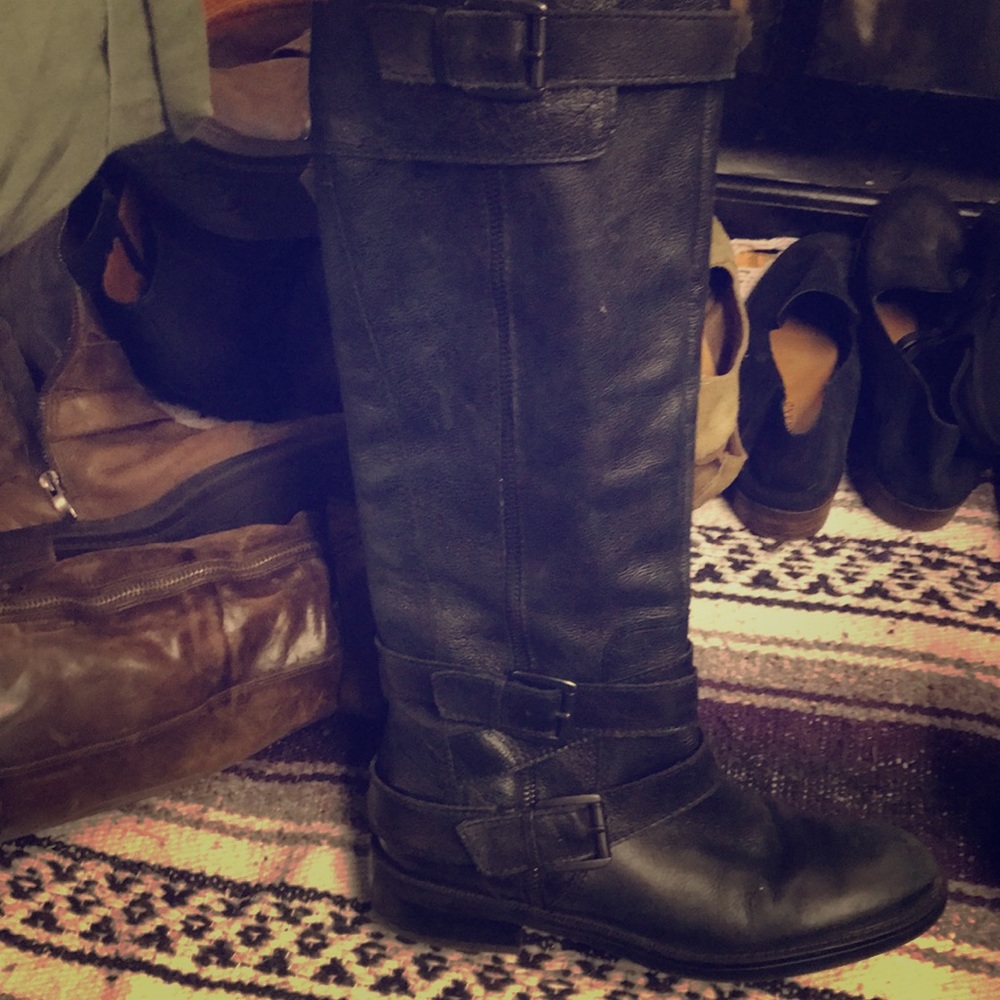 Enzo Angiolini Black leather riding boots
